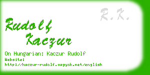 rudolf kaczur business card